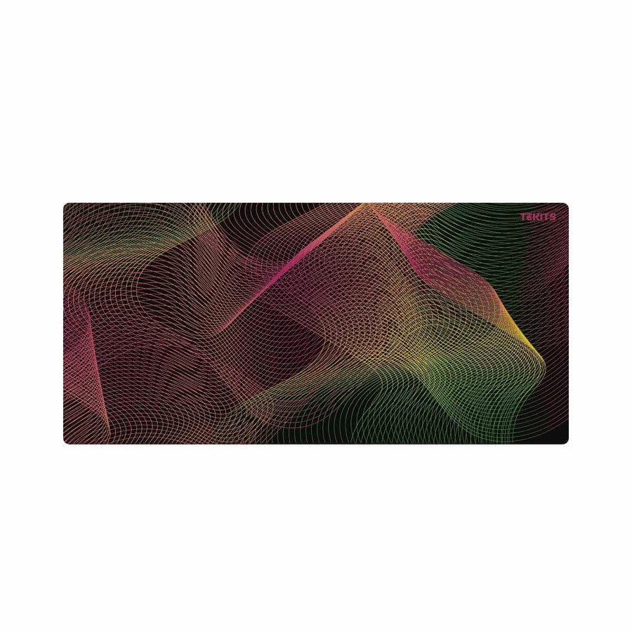 TEKITS Premium Printed Rubber Desk Pad –  Abstract Geometric Lines