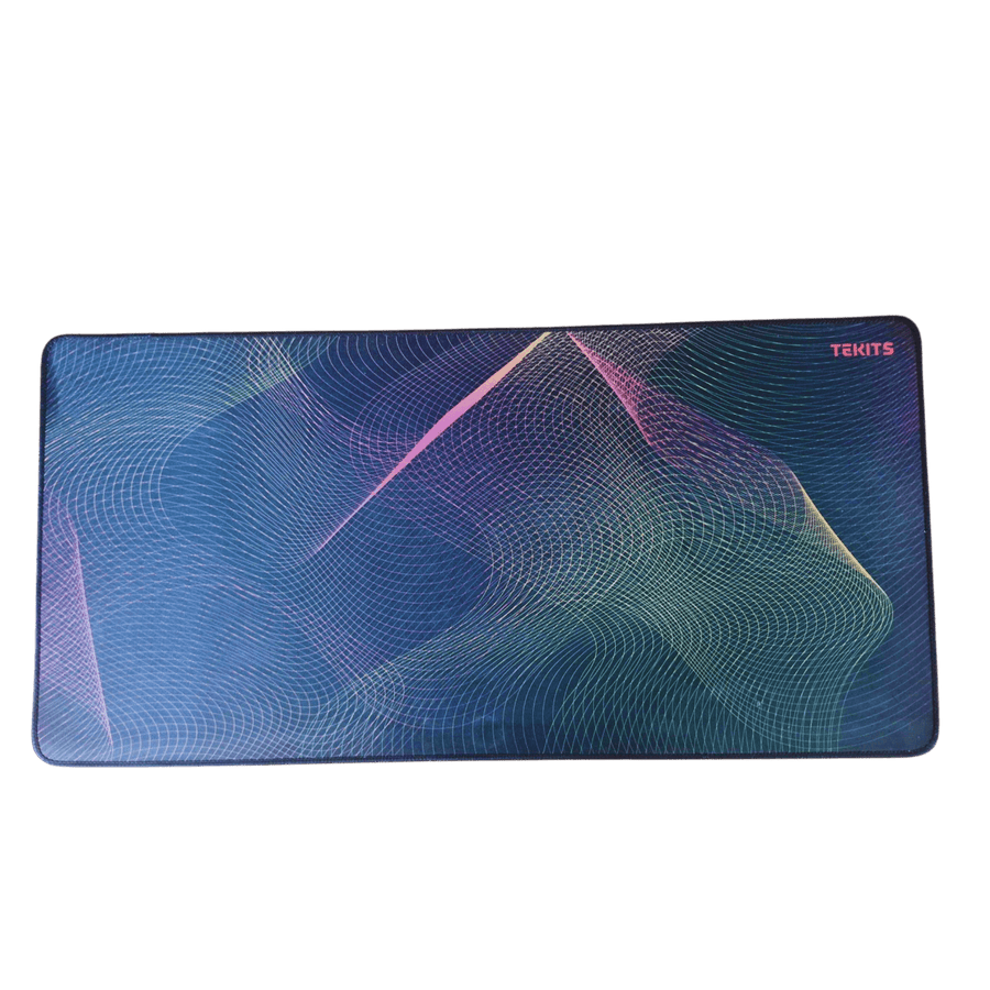 TEKITS Premium Printed Rubber Desk Pad –  Abstract Geometric Lines