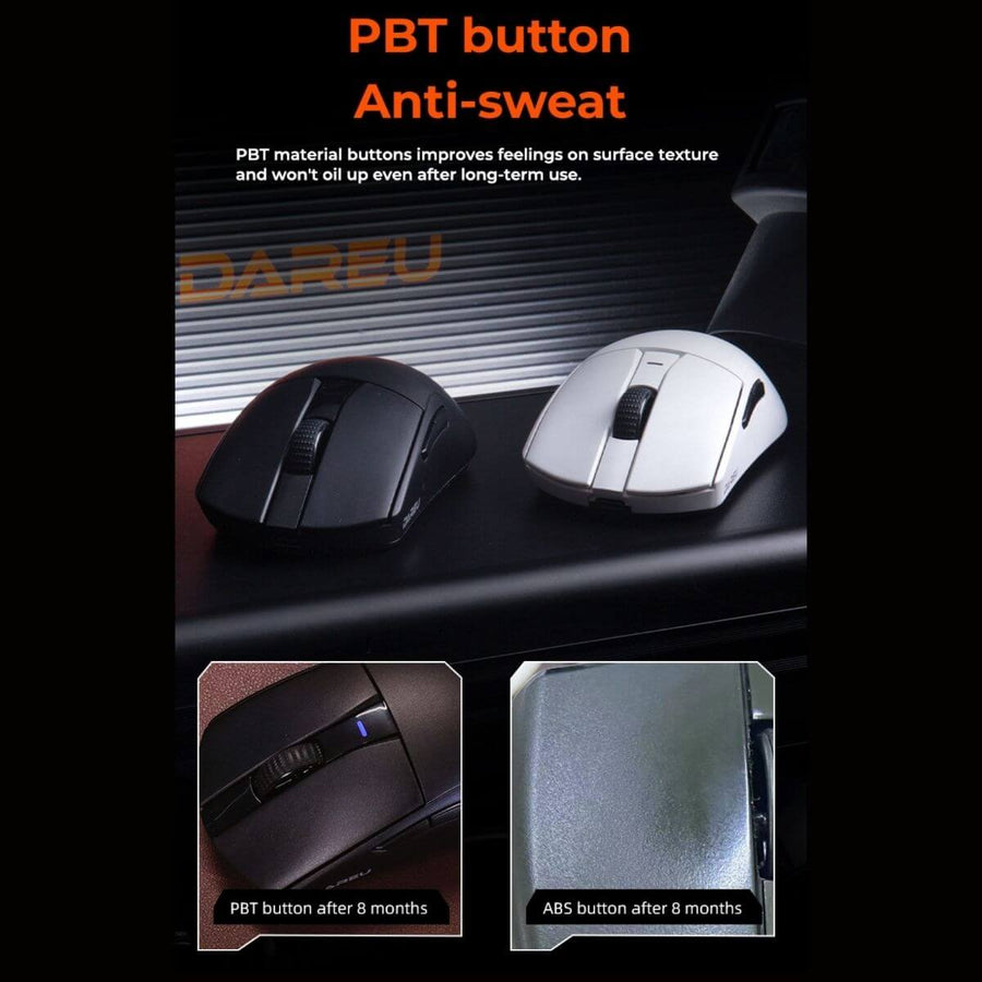 Dareu A950GM Spec Sheet - PAW3395 Sensor Tri-Mode Wireless Gaming Mouse