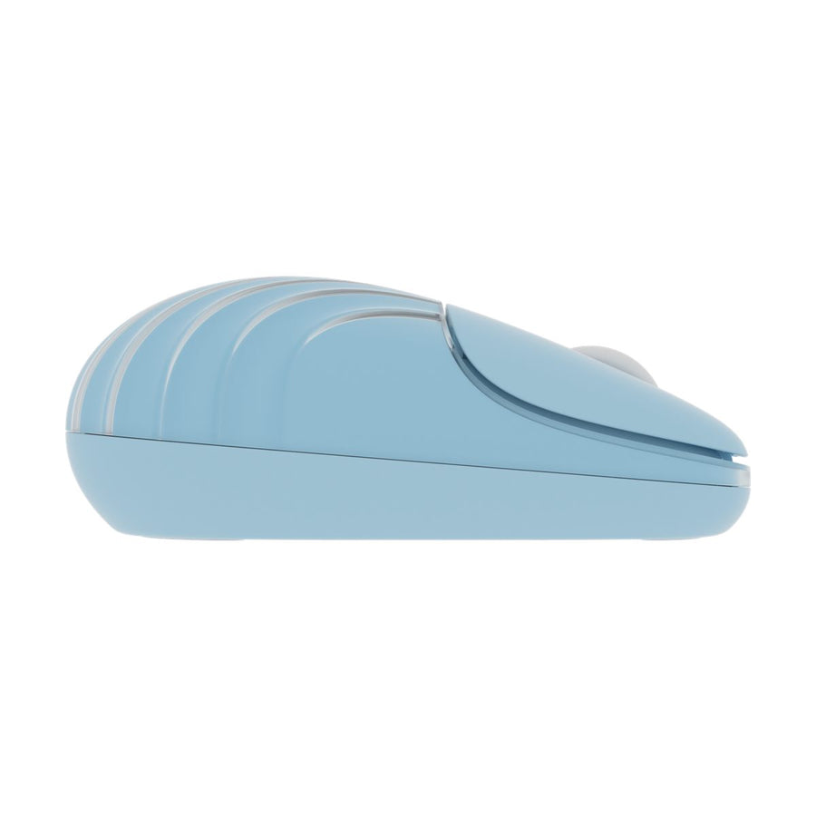 Dareu LM135D wireless silent mouse with ripple design, blue - side profile