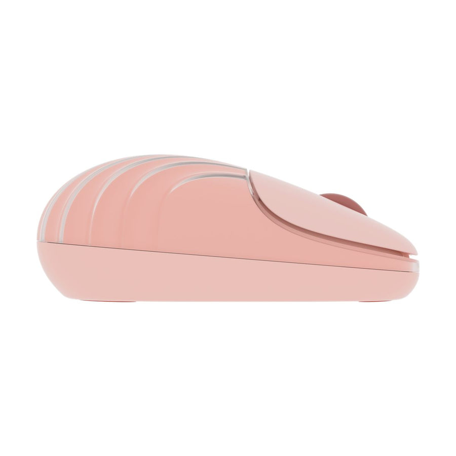 Dareu LM135D wireless silent mouse with ripple design, red - side profile