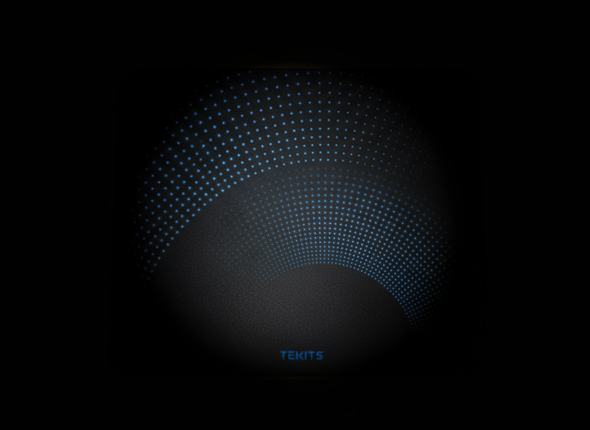 TEKITS Premium Rubber Mouse Pad - Blue Halftone Dot Pattern (7.5 x 9 Inch)