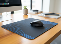 TEKITS Premium Rubber Mouse Pad - Blue Halftone Dot Pattern (7.5 x 9 Inch)