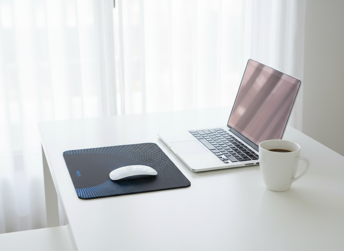 TEKITS Premium Rubber Mouse Pad - Blue Halftone Dot Pattern (7.5 x 9 Inch)